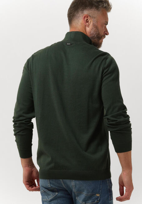 Donkergroene VANGUARD Sweater HALF ZIP COLLAR PIMA COTTON - large