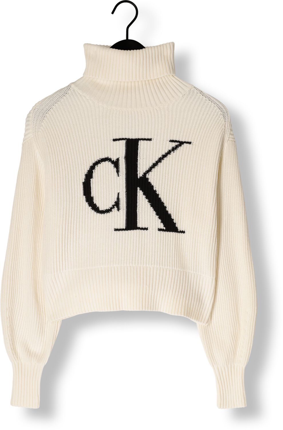 CALVIN KLEIN Dames Truien & Vesten Blown Up Ck Loose Sweater Contra Gebroken Wit