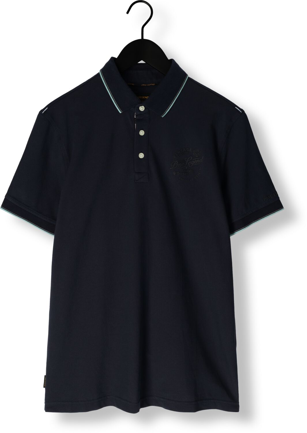 PME LEGEND Heren Polo's & T-shirts Stretch Pique Package Donkerblauw