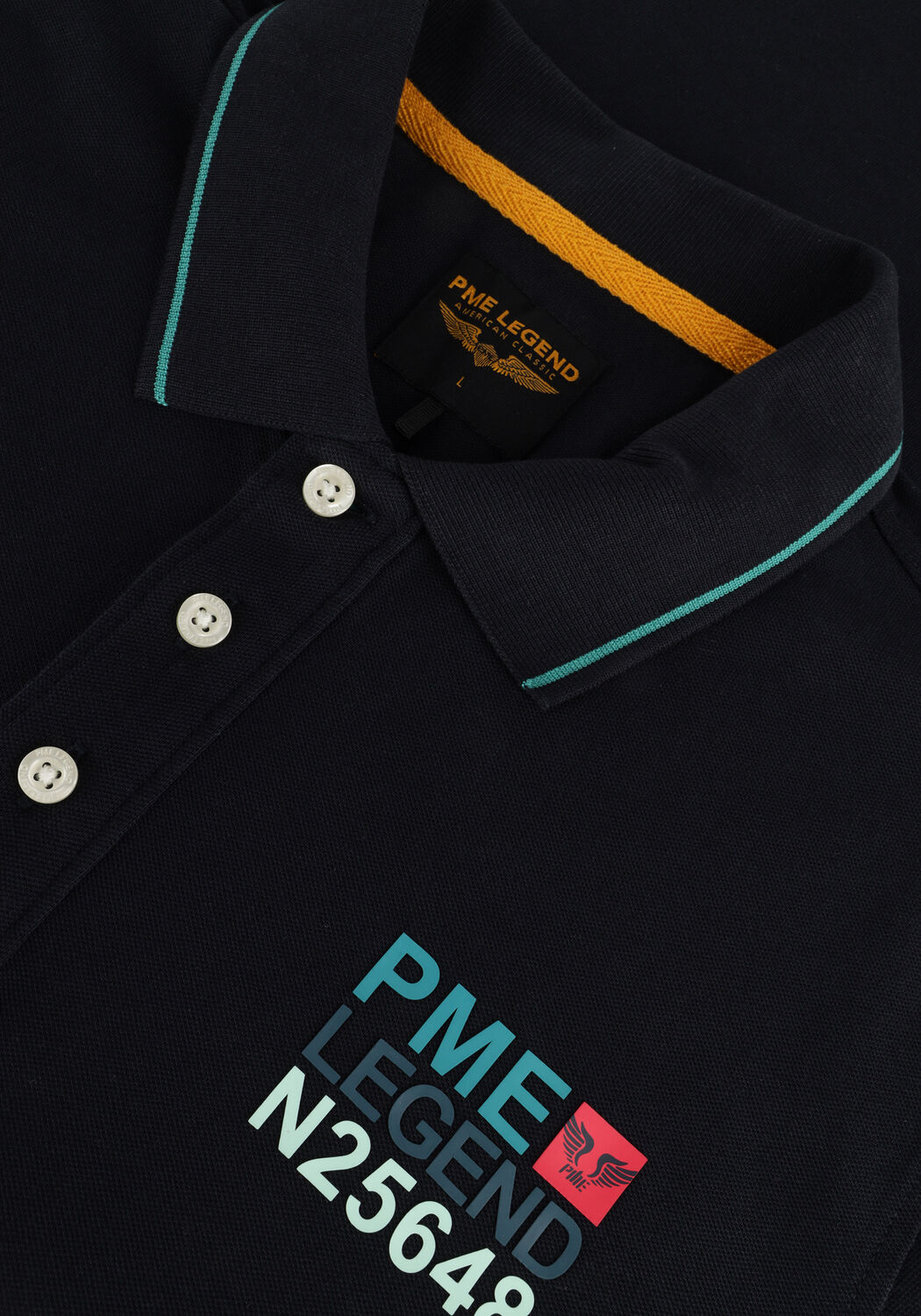 Blauwe PME LEGEND Polo SHORT SLEEVE POLO STRETCH PIQUE PACKAGE - large