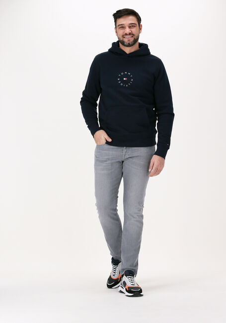 Donkerblauwe TOMMY HILFIGER Sweater ROUNDALL GRAPHIC HOODIE - large