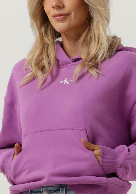 Lila CALVIN KLEIN Sweater MICRO MONOLOGO HOODIE - large