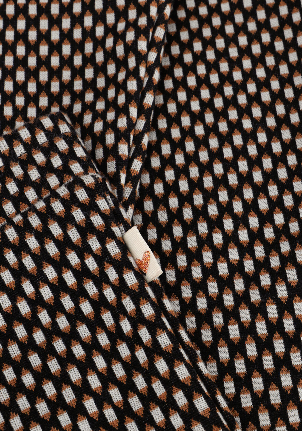 MOODSTREET Meisjes Broeken Pant Bobbi Jacquard Zwart