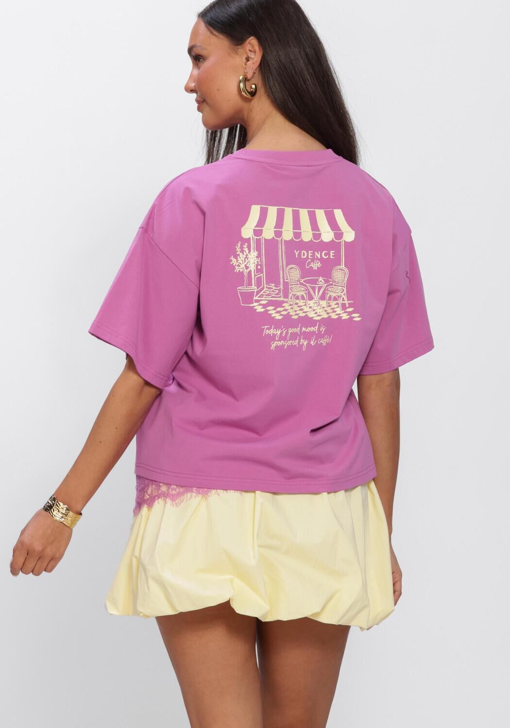 Roze YDENCE Tops & T-shirts T-SHIRT YDENCE CAFE - large