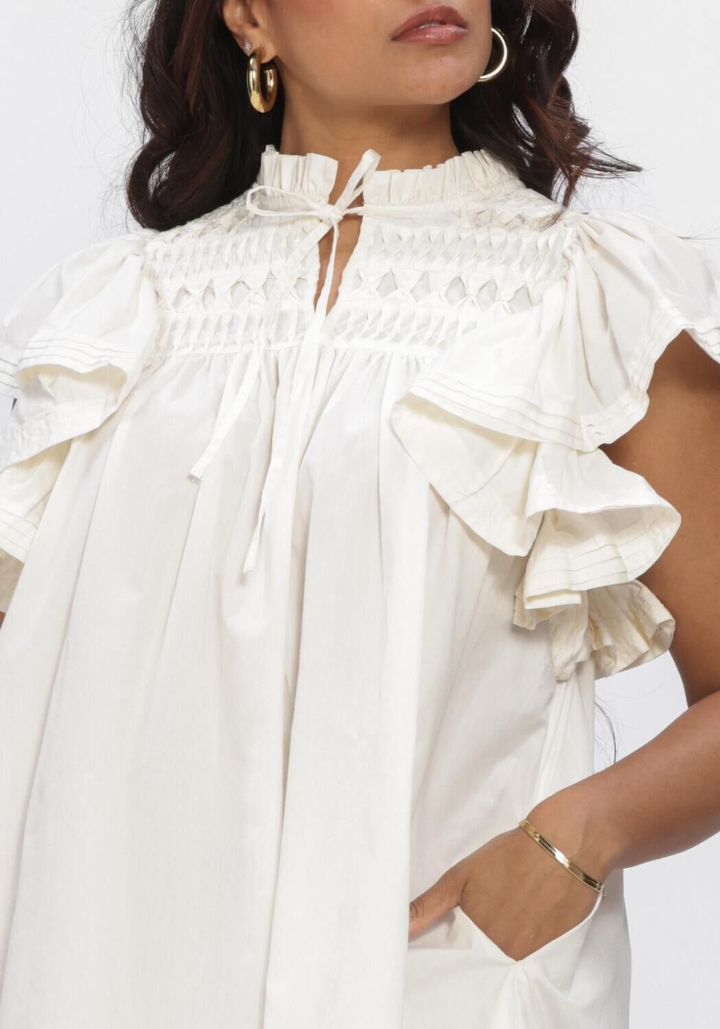 Gebroken wit Y.A.S. Jurken YASLURA SS DRESS S. NOOS - large