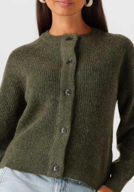 Olijf SELECTED FEMME Vest SLFLULU LS KNIT SHORT CARDIGAN - large