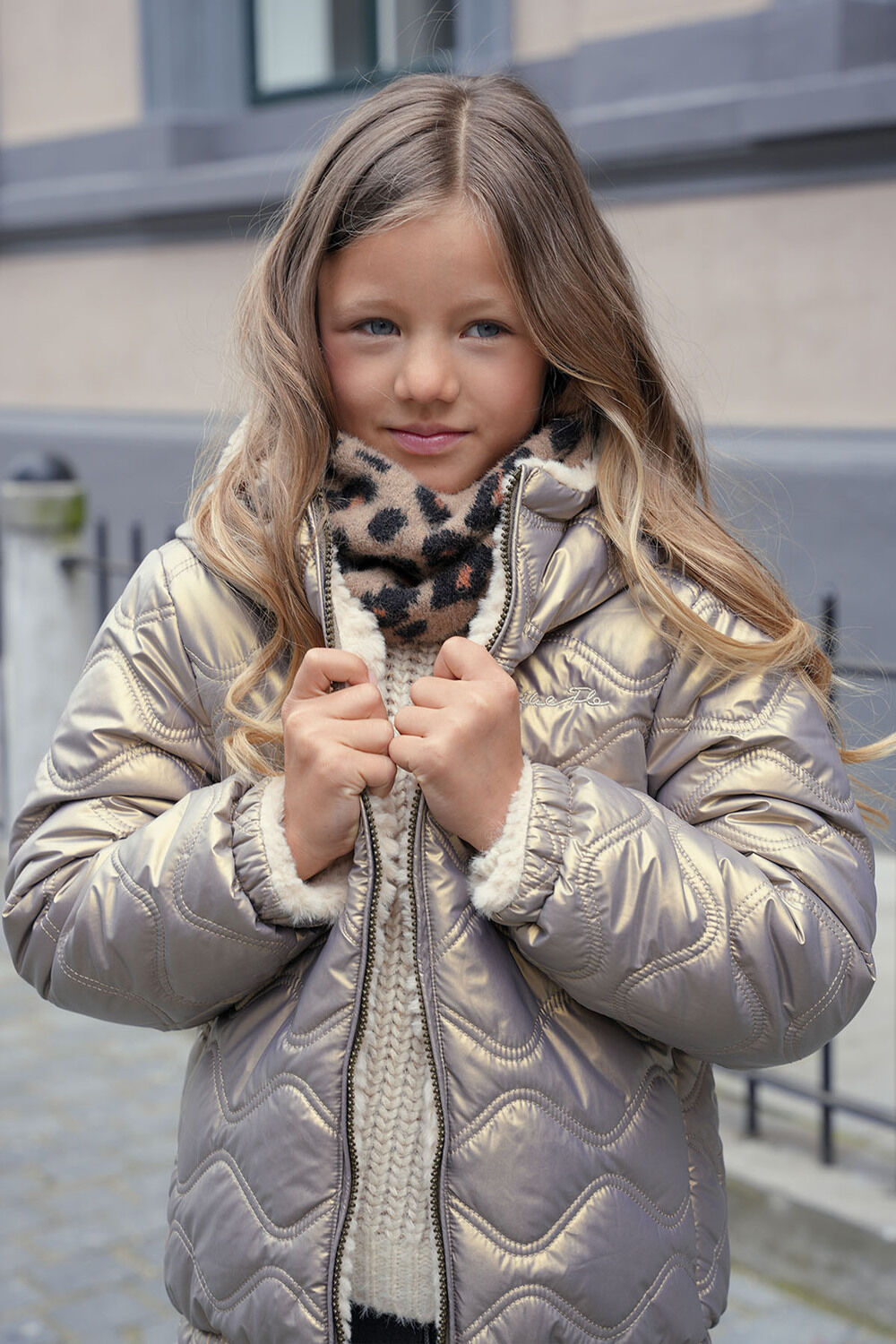 LIKE FLO Meisjes Jassen Aimee Flo Girls Reversible Hooded Jacket Goud