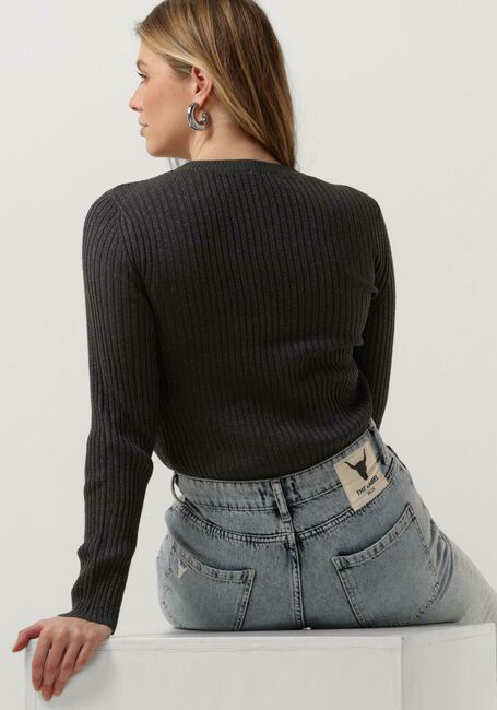 Grijze OBJECT Trui OBJRIKE L/S KNIT PULLOVER - large