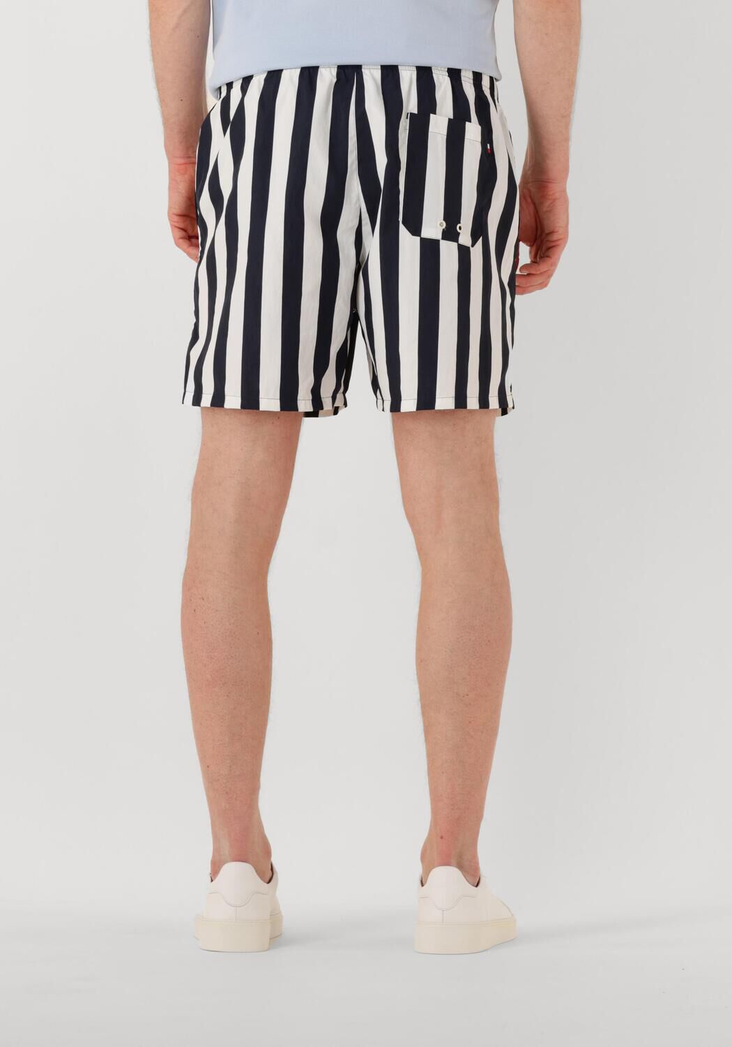 TOMMY HILFIGER Heren Zwembroeken Medium Drawstring Print Donkerblauw
