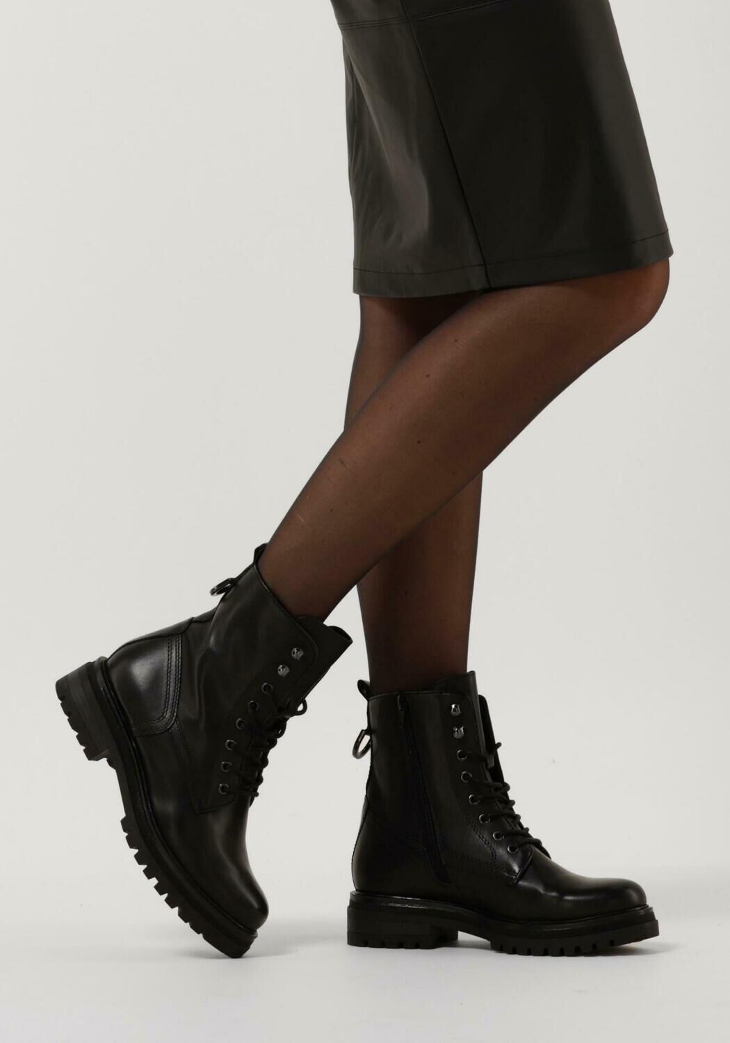 Zwarte veterboots dames outlet
