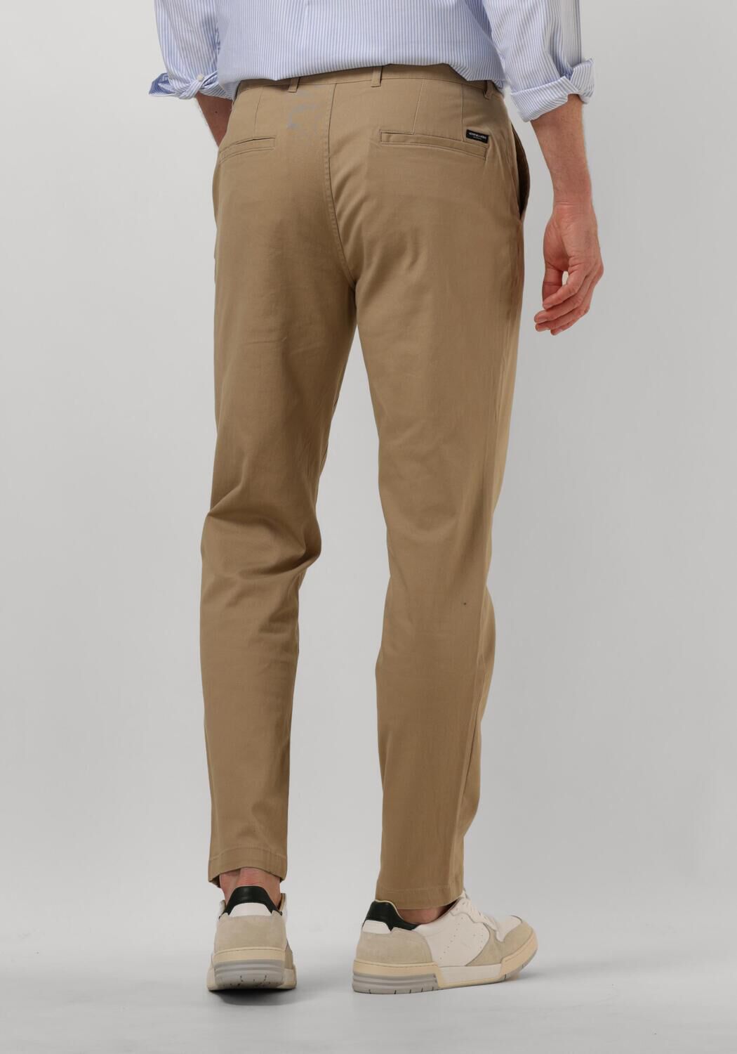 SCOTCH & SODA Heren Broeken Stuart Stretch Cotton Chino Zand