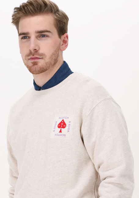 Ecru SCOTCH & SODA Sweater MELANGE CREW-NECK SWEATSHIRT I - large