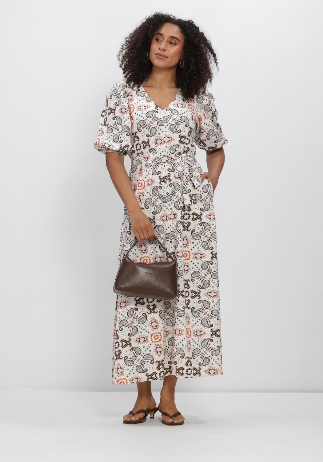 Gebroken wit STUDIO ANNELOES Maxi jurk EMIRA DRESS - large