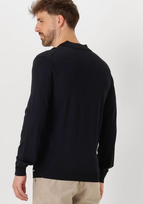 Donkerblauwe GENTILUOMO Trui POLO NO BUTTON LS K2039-260 - large