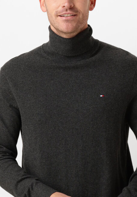 Donkergrijze TOMMY HILFIGER Coltrui PIMA ORG CTN CASHMERE ROLL NECK - large