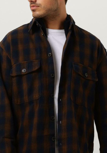Bruine SELECTED HOMME Overshirt SLHLOOSEMASON-FLANNEL OVERSHIRT W NOOS - large
