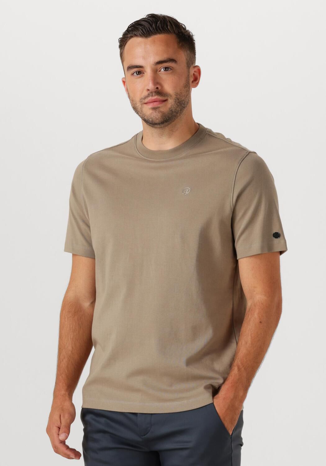 CAST IRON Heren Polo's & T-shirts Regular Fit Interlock Beige