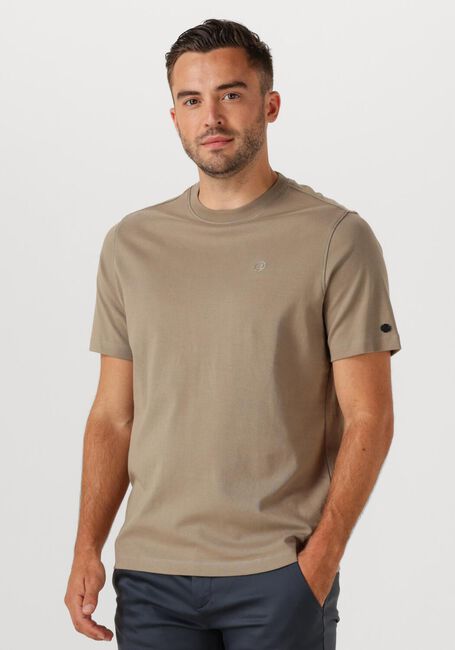 Beige CAST IRON T-shirt REGULAR FIT INTERLOCK - large