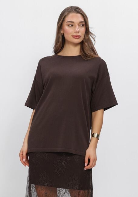 Lichtgrijze MSCH COPENHAGEN T-shirt MSCHTERINE TEE - large