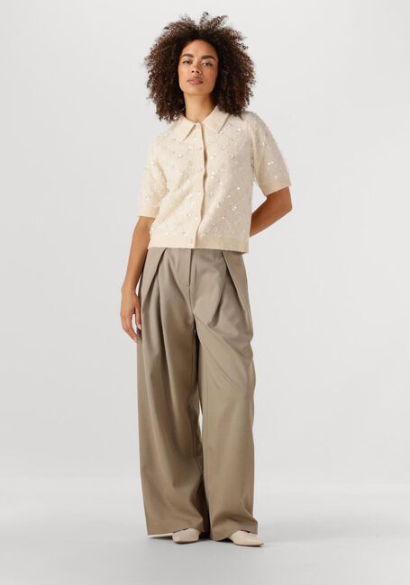 Beige Y.A.S. Vest YASMERILLA SS KNIT CARDIGAN - large