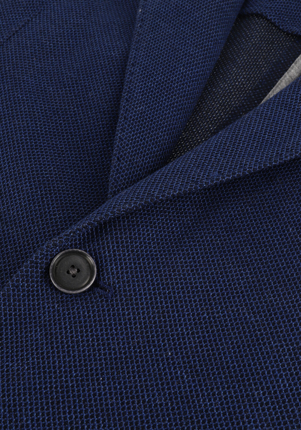 Blauwe PROFUOMO Colberts JACKET KNIT STRUCTURE MID BLUE - large