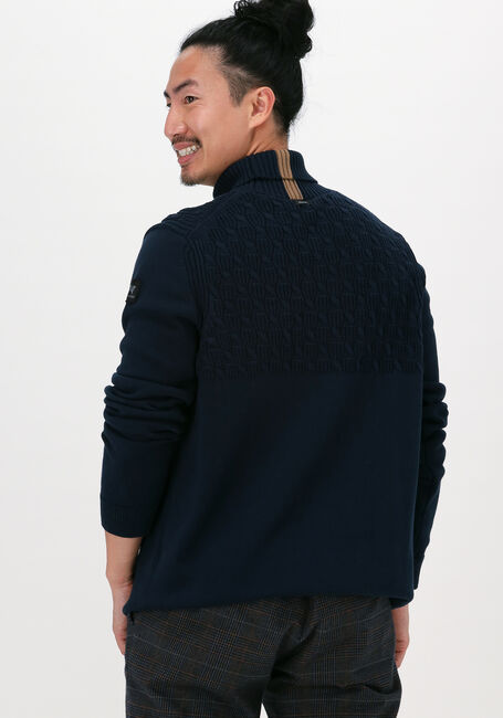 Donkerblauwe VANGUARD Coltrui ROLL NECK COTTON - large