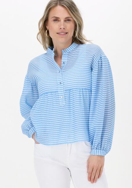Lichtblauwe LEVETE ROOM Blouses REEMA 2 SHIRT - large