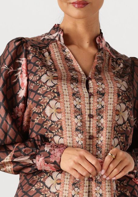 Bruine NEO NOIR Blouses MASSIMA BOTANICAL BORDER BLOUSE - large