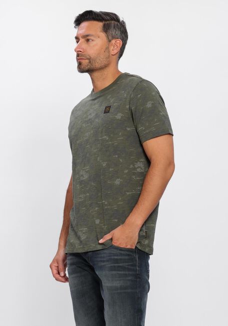 Groene PME LEGEND T-shirt AOP COTTON SLUB - large