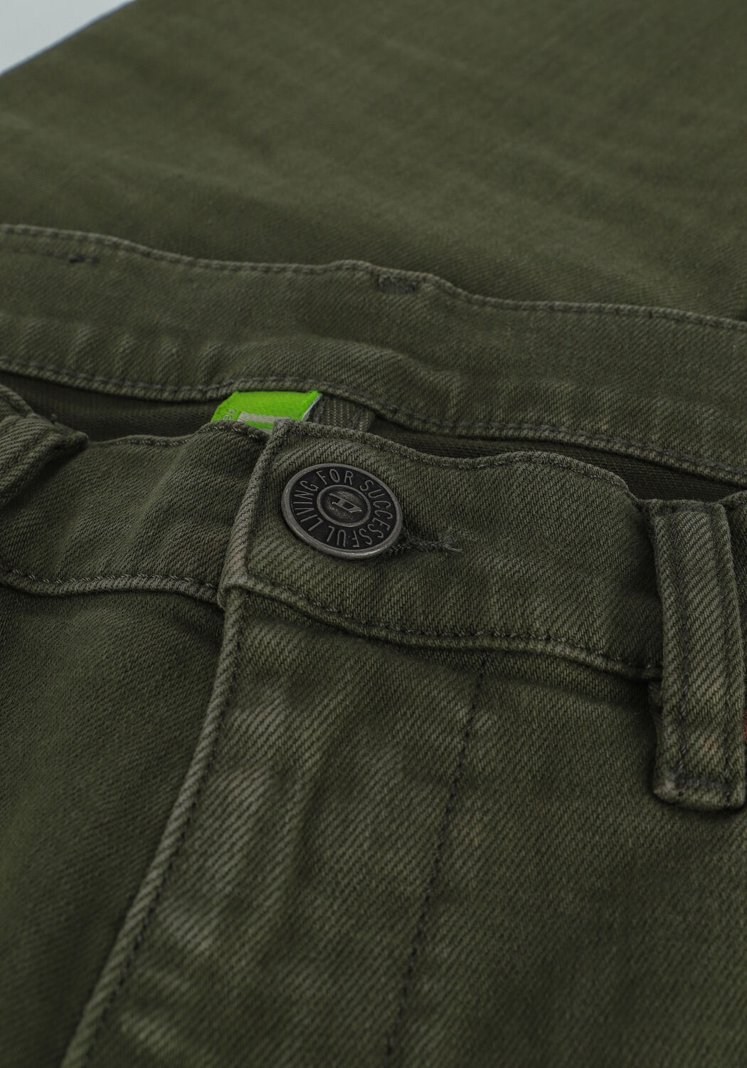 Donkergroene DIESEL Slim fit jeans D-STRUKT - large