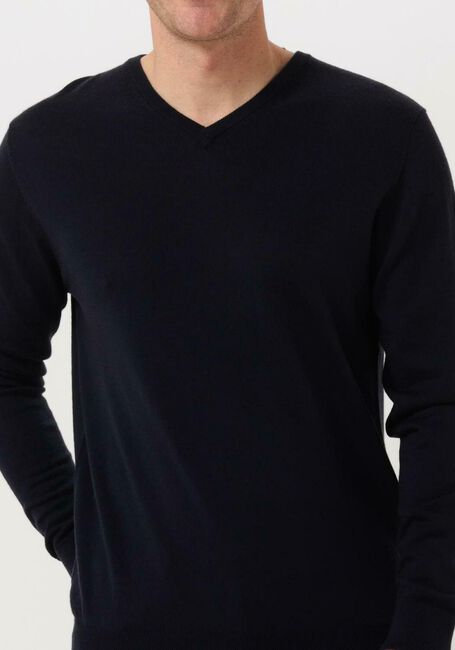 Donkerblauwe PROFUOMO Trui PULLOVER V-NECK - large