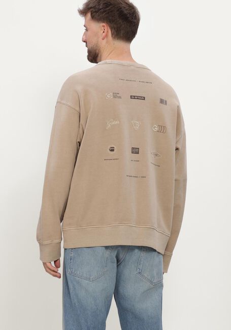 Beige G-STAR RAW Sweater WASHED MULTI GR RELAXED R SW - large