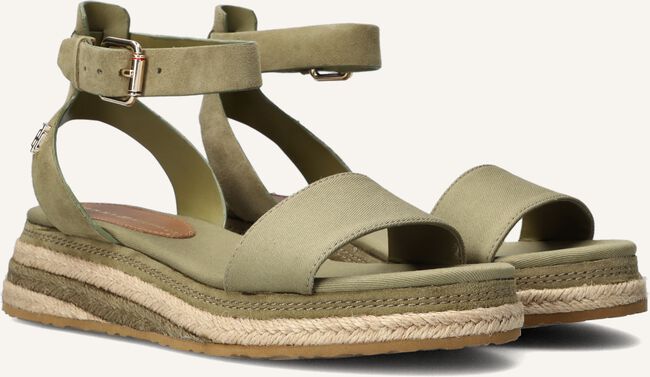 Groene TOMMY HILFIGER Sandalen met hak COLORED ROPE LOW WEDGE Groene TOMMY HILFIGER Sandalen met hak COLORED ROPE LOW WEDGE - large