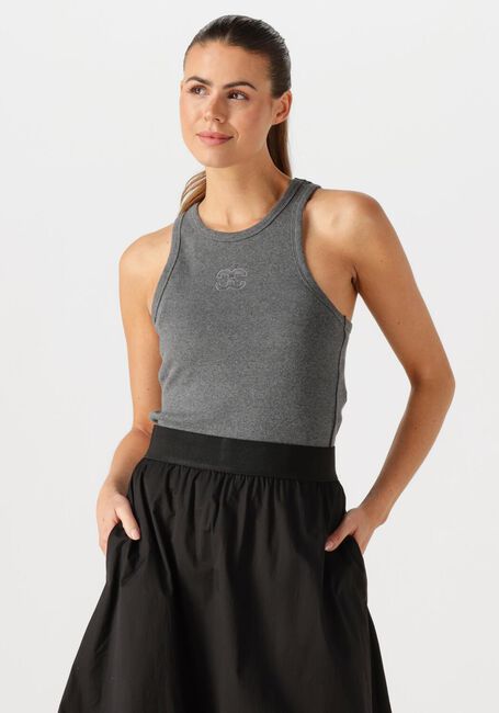 Grijze CO'COUTURE Top SAHARACC EMBROIDERY TANK TOP - large
