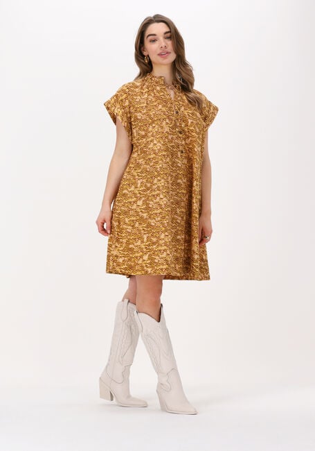 Oker SCOTCH & SODA Mini jurk COLOR BLOCKED COTTON THROW-ON DRESS - large