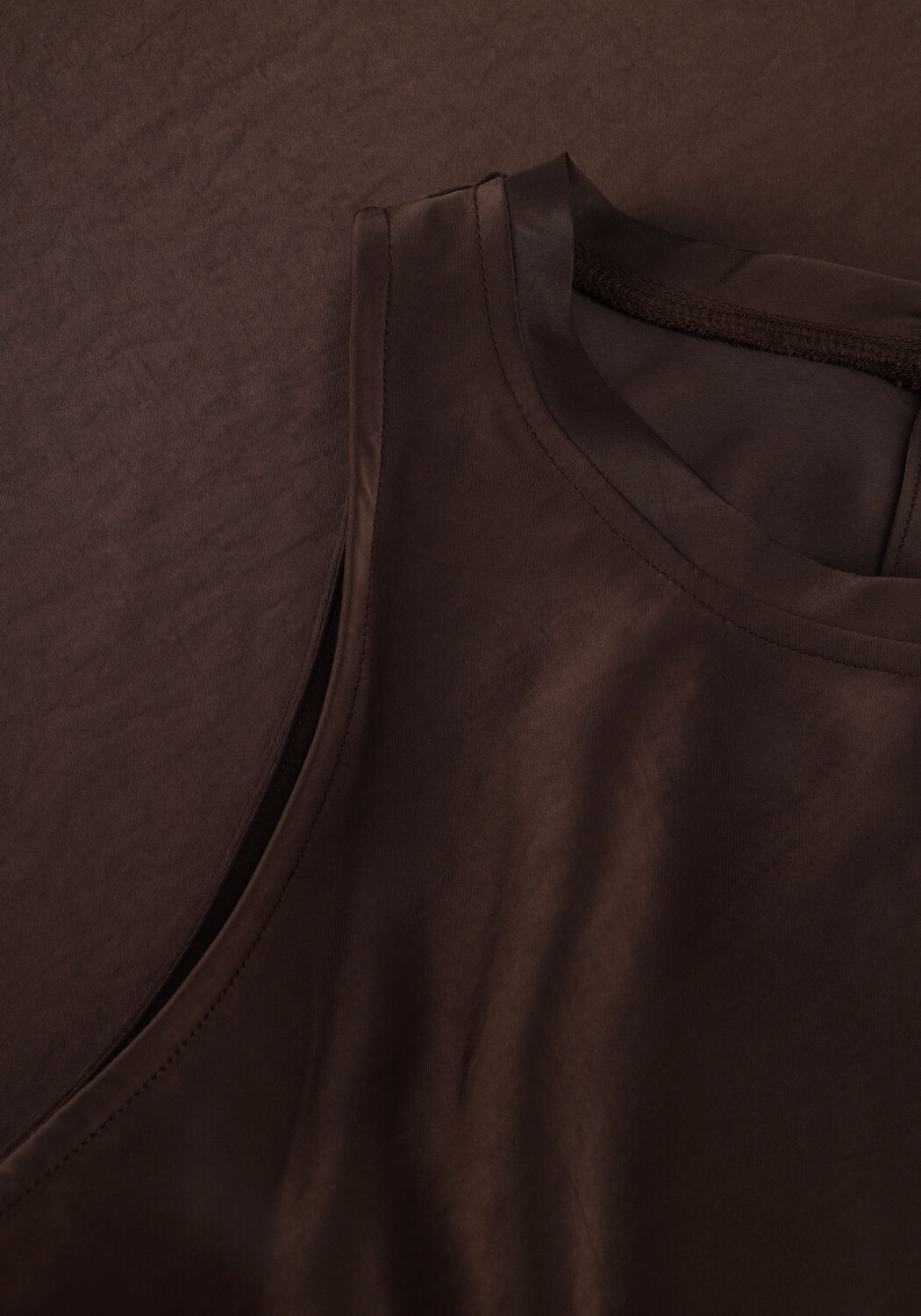 Bruine NEO NOIR Maxi jurk CELINIE HEAVY SATEEN DRESS - large