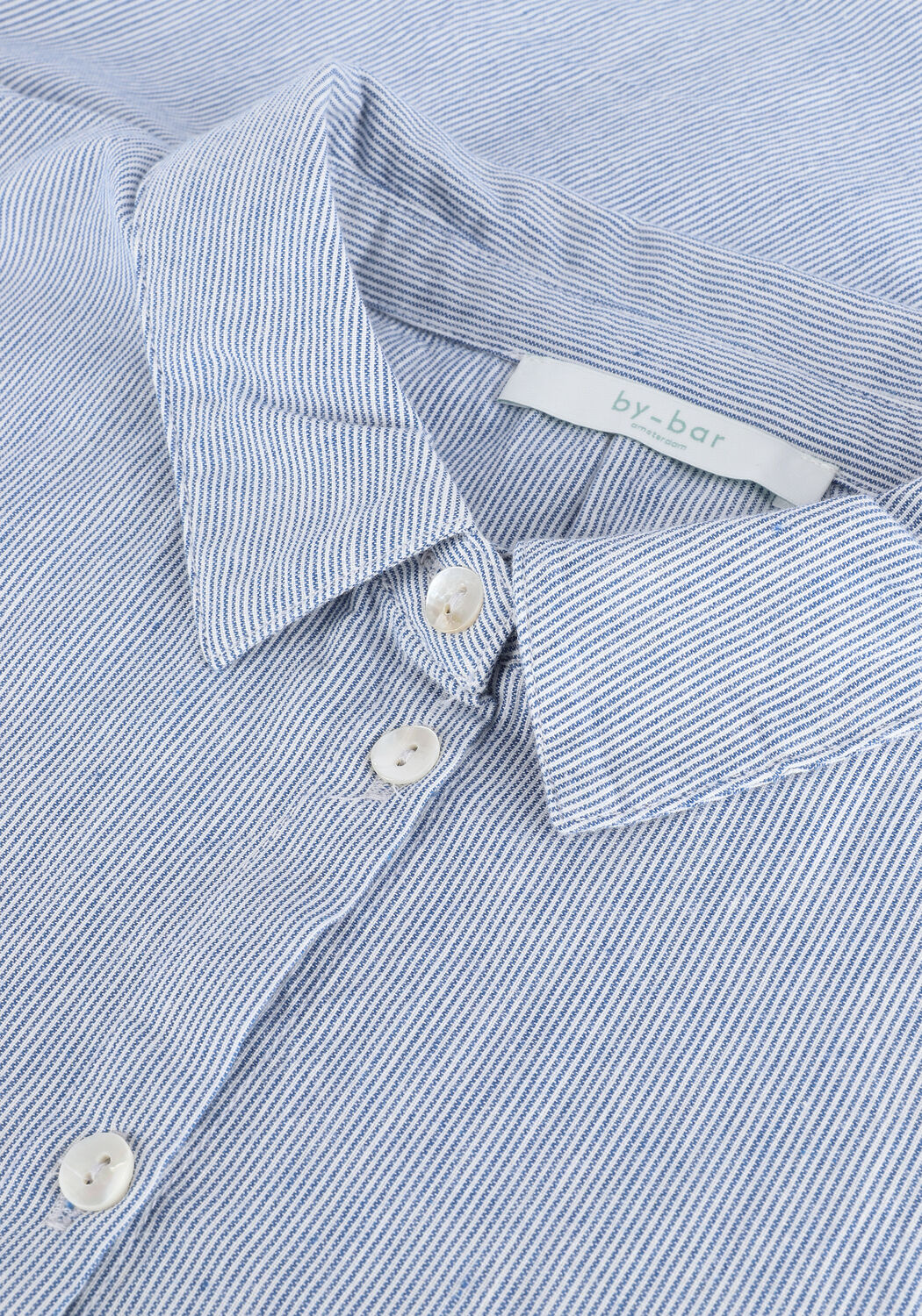 Lichtblauwe BY-BAR Blouses NOREL PIN STRIPE BLOUSE - large