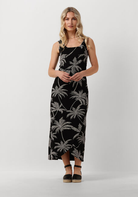 Zwarte JANSEN AMSTERDAM Top VP363 JERSEY PRINTED SLEEVELES SINGLET WITH SQUARE NECKLINE - large