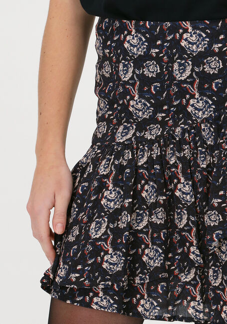 Zwarte BY-BAR Minirok ELENA NIGHT FLOWER SKIRT - large