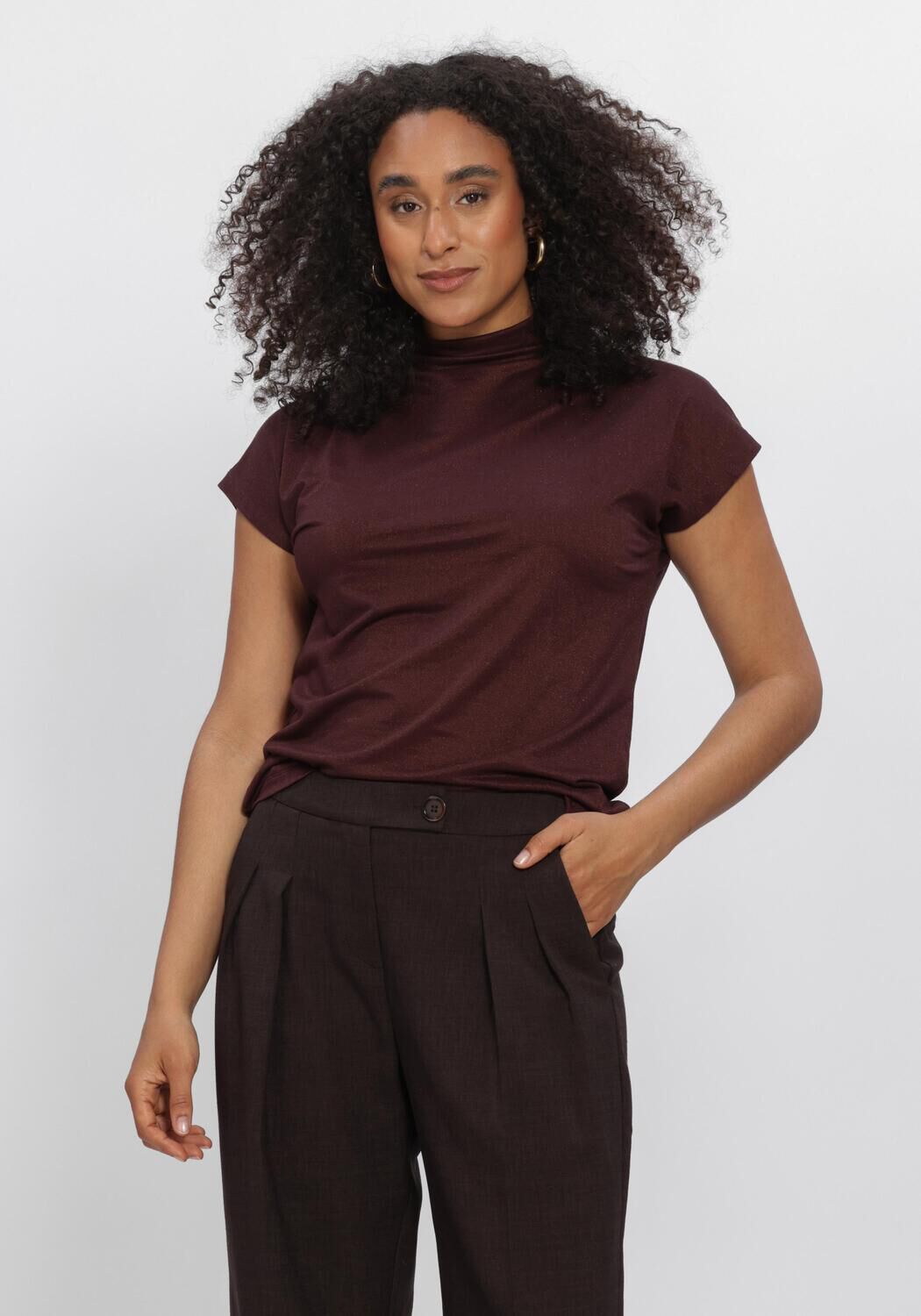 Bordeaux AIMEE THE LABEL Tops & T-shirts MANDYW6 TOP - large