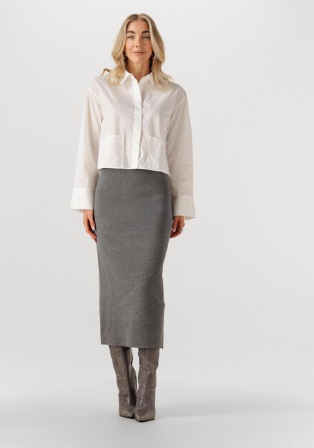 Witte Y.A.S. Blouses YASROYALEE LS SHORT SHIRT - large