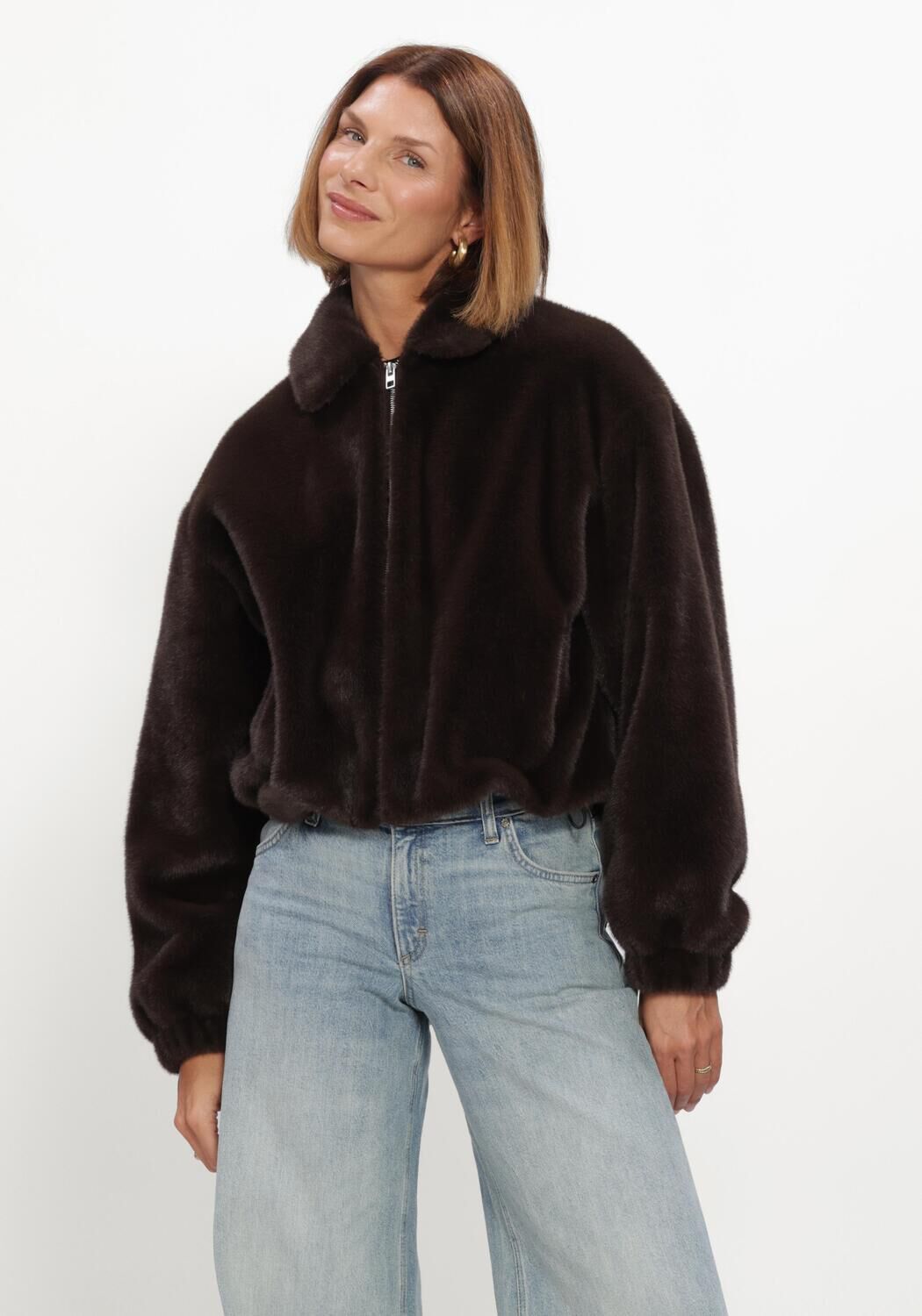 WITHBLACK Dames Jassen Wblnohr Faux Fur Jacket Bruin