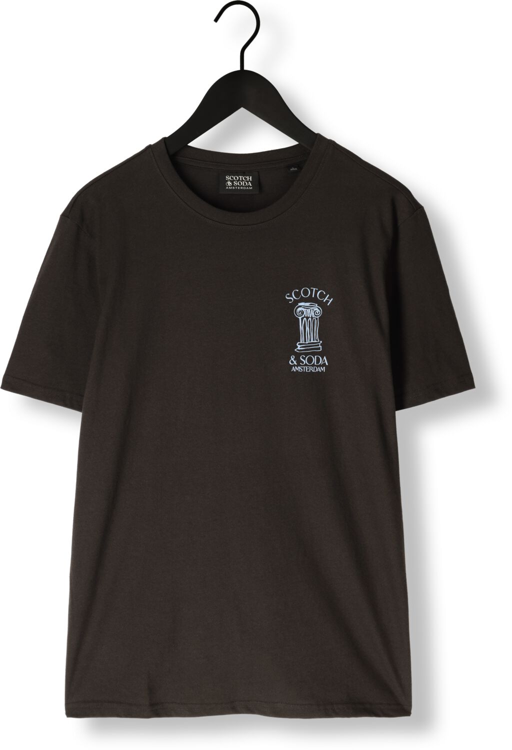 SCOTCH & SODA Heren Polo's & T-shirts Left Chest Artwork T-shirt Zwart
