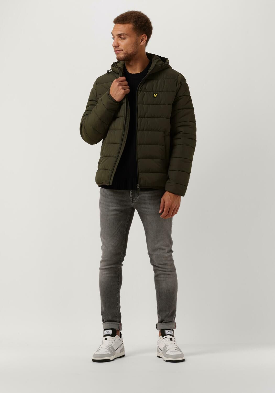 Lyle and scott lightweight puffer jacket green store