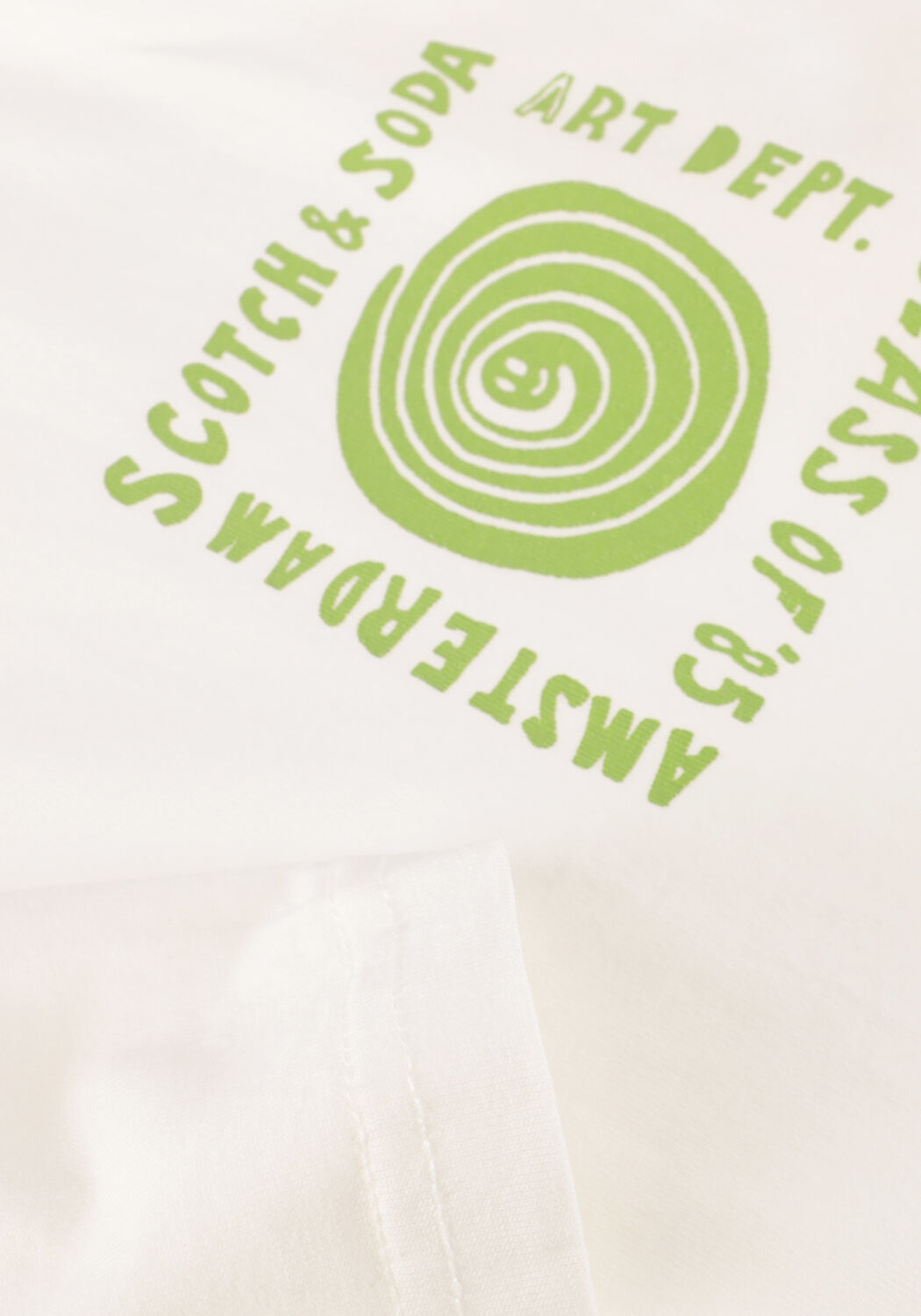 Witte SCOTCH & SODA T-shirt RELAXED-FIT WASHED ARTWORK T-SHIRT - large