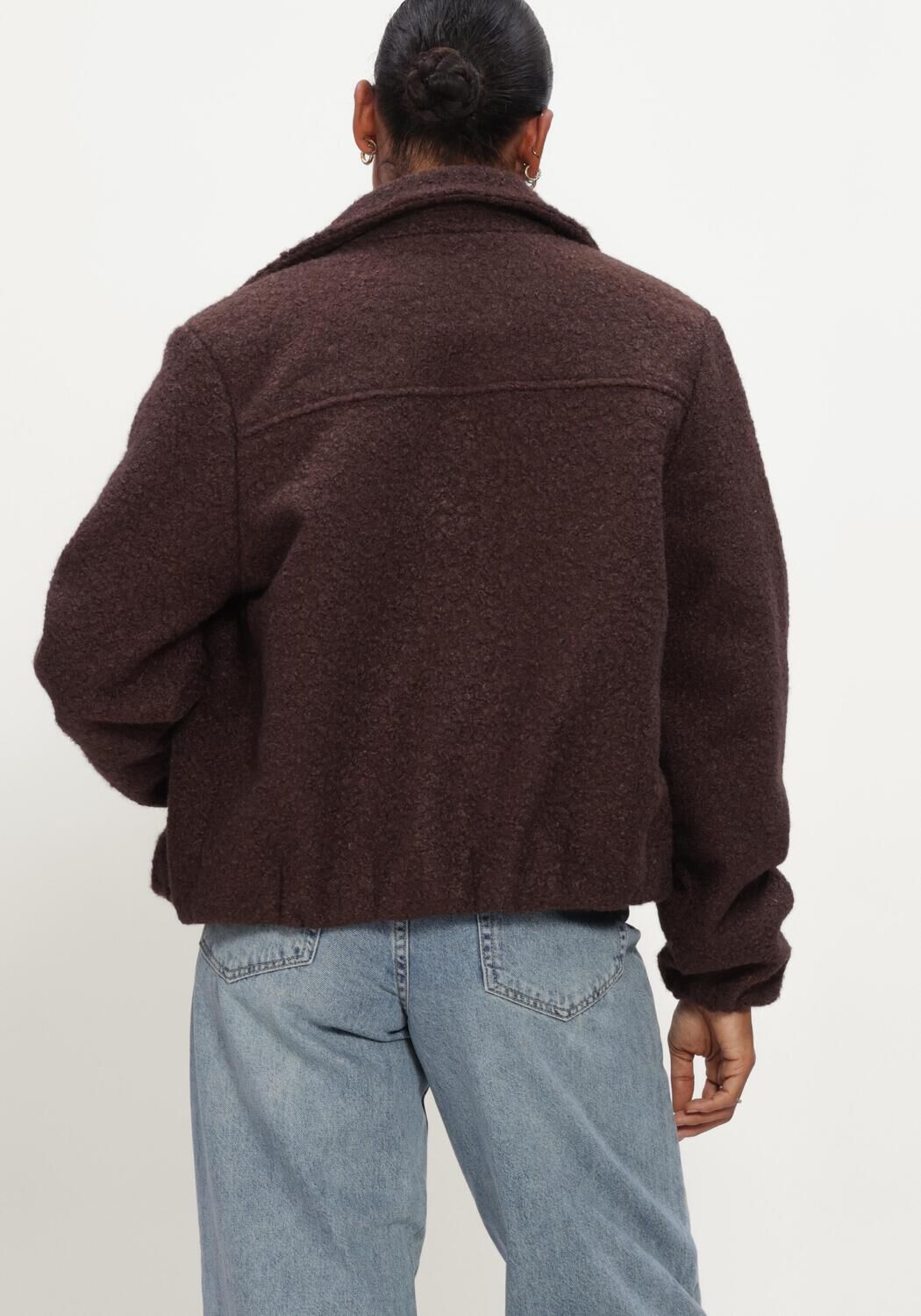 Bruine NUKUS Teddy jas MADELIN JACKET BOUCLE - large