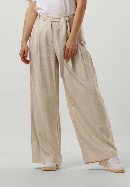 Beige MSCH COPENHAGEN Wijde broek JOANITA PANTS STP - large