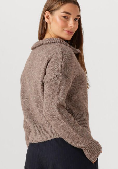 Taupe BY-BAR Trui BOXY BEAU PULLOVER - large