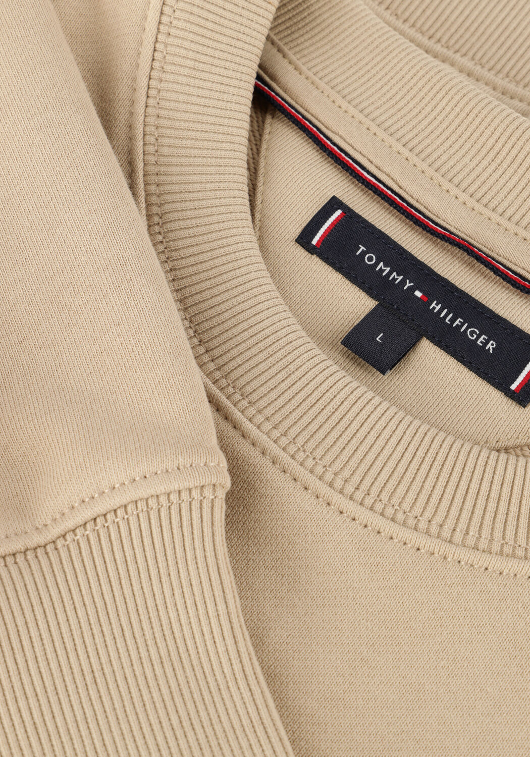 Khaki TOMMY HILFIGER Trui ESSENTIAL TERRY CREWNECK - large