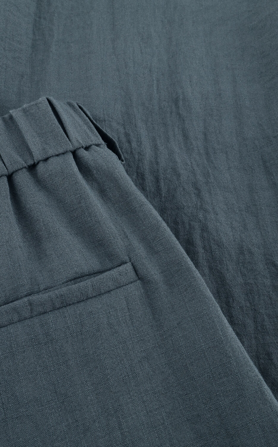 Petrol OBJECT Wijde broek OBJRINI MW LO WIDE PANT - large